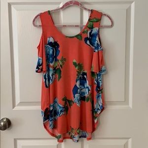 Floral Open sleeve Top